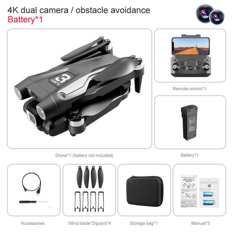 Z MAX Drone Optical Flow Dual Camera Brushless Motor Three Sided Obstacle Avoidance Remote Control Aircraft