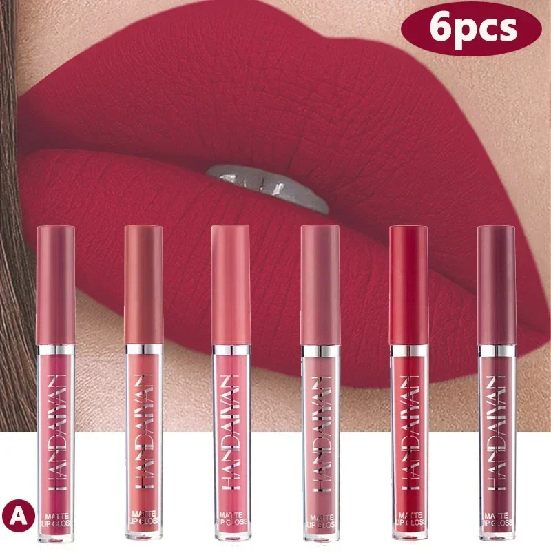 HANDAIYAN 16 PCS Lipstick Set Makeup for Women Non Stick Cup Waterproof Long Lasting Cosmetics Korean Makeup Matte Lipstick 250930