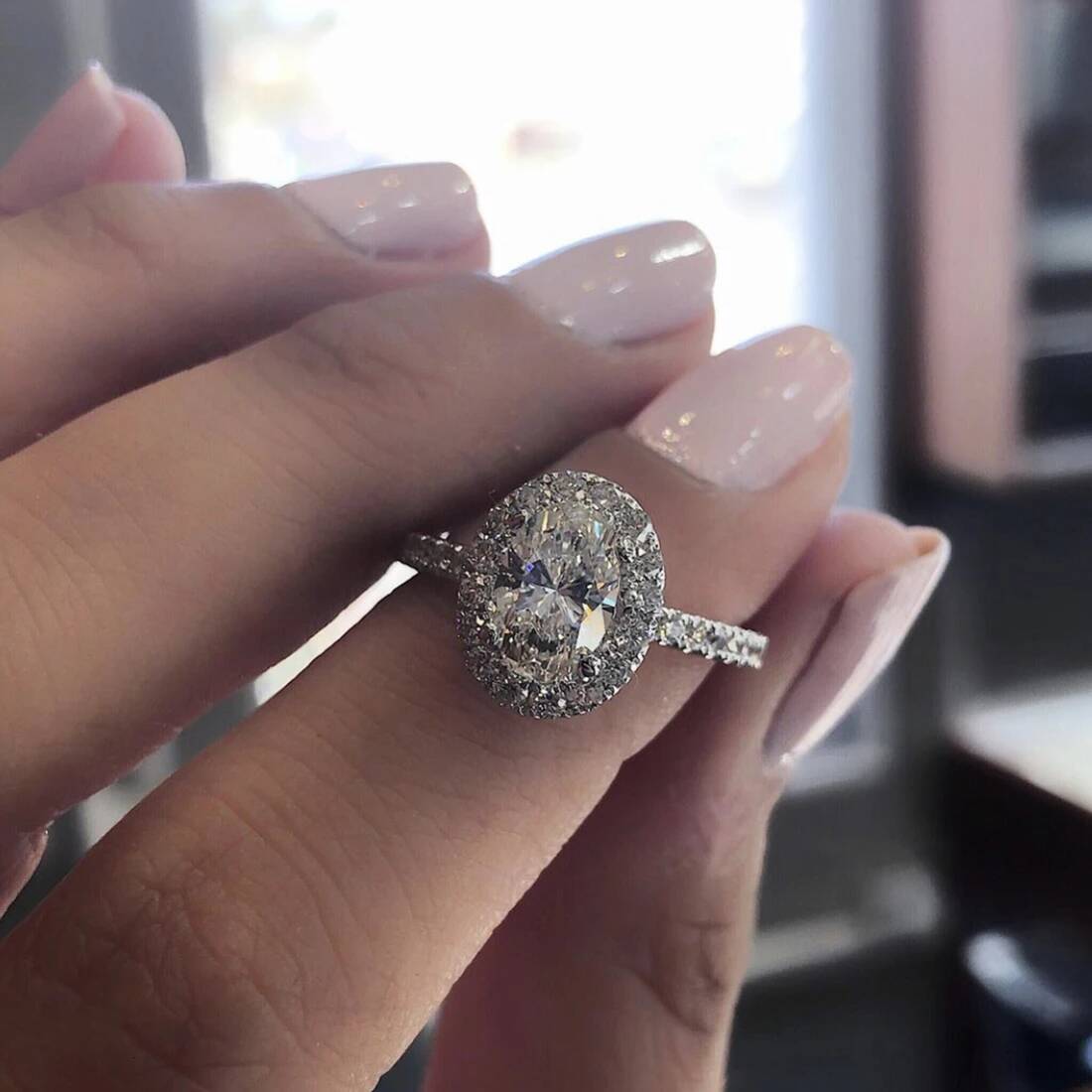 Classic designer ring 925 Sterling Silver Oval 2CT Diamond Engagement Wedding Rings For Women Fine Jewelry