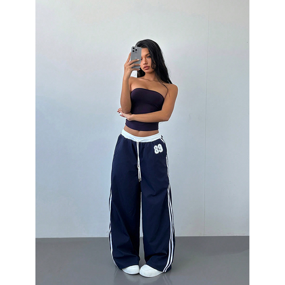 Spicy Girl Casual Pants Summer Loose Trendy Digital Print Versatile Long Pants 2025 Harajuku Y2K Gothpunk Straight Wideleg Pants Women 250917