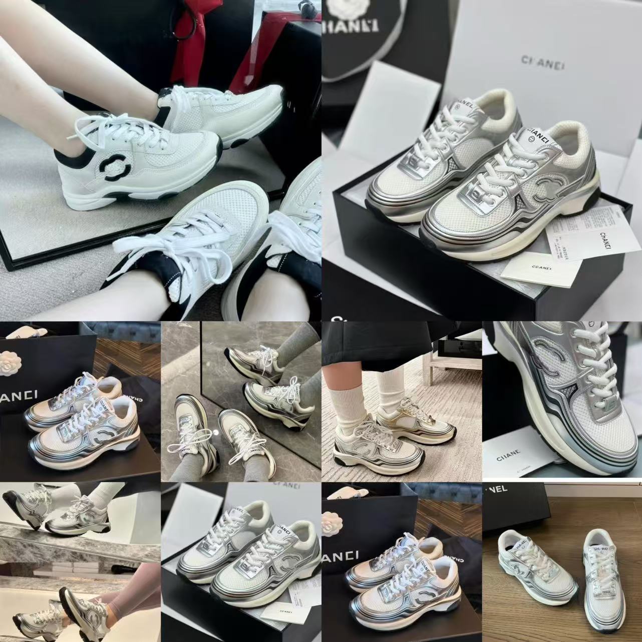 designer shoes sneakers womens luxury casual platform new release genuine leather running shoes travel outdoor sequin classic white lace up shoe with free shipping