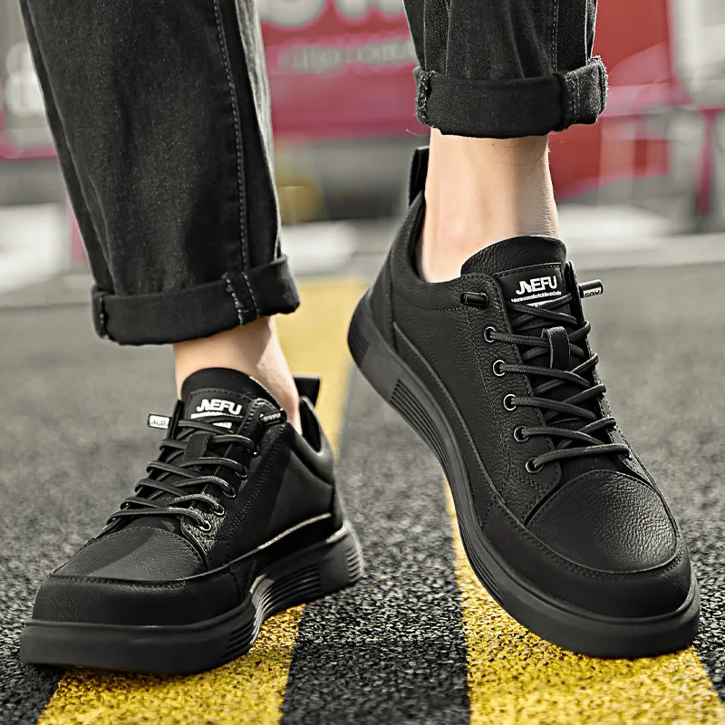 Waterproof Work Boots Safety Steel Toe Shoes Men Quality Leather Shoes PunctureProofIndestructible Shoes Safety Protective 250930