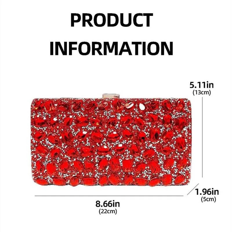 Diamond Clutch Bag Elegant Stylish Multicolor Square Fashionable Dress Cheongsam Evening Bag for Wedding Dinner Party 250930