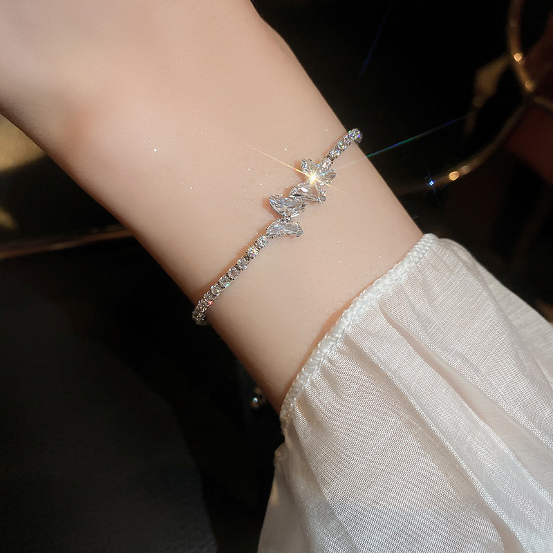 Zircon Butterfly Pull Niche Light Luxury Fashion Bracelet Versatile High-end Feel New Wholesale Women - view 7