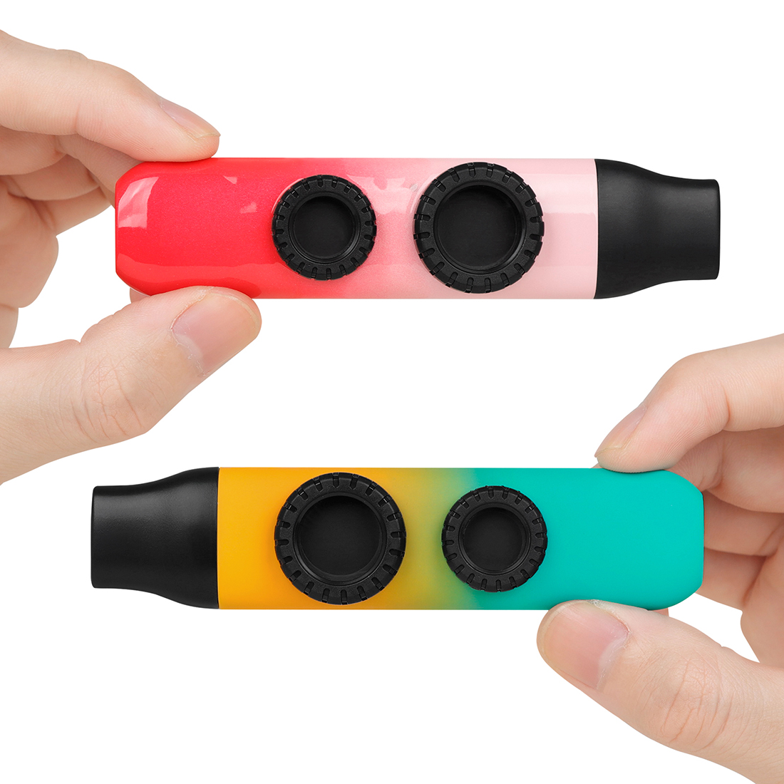 Premium Colored Kazoo with Dual-Membrane Design - Tunable High/Low Notes, ABS Material (Includes Mouthpiece, Membranes & Neck Strap) for Music Lovers 