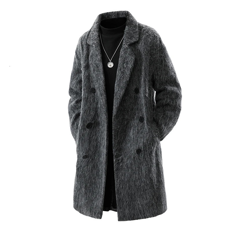 Coat Mid Strength Warm Casual Loose Fashionable Highquality Comfortable Handsome Woolen Mens Double Healed Trend 251023