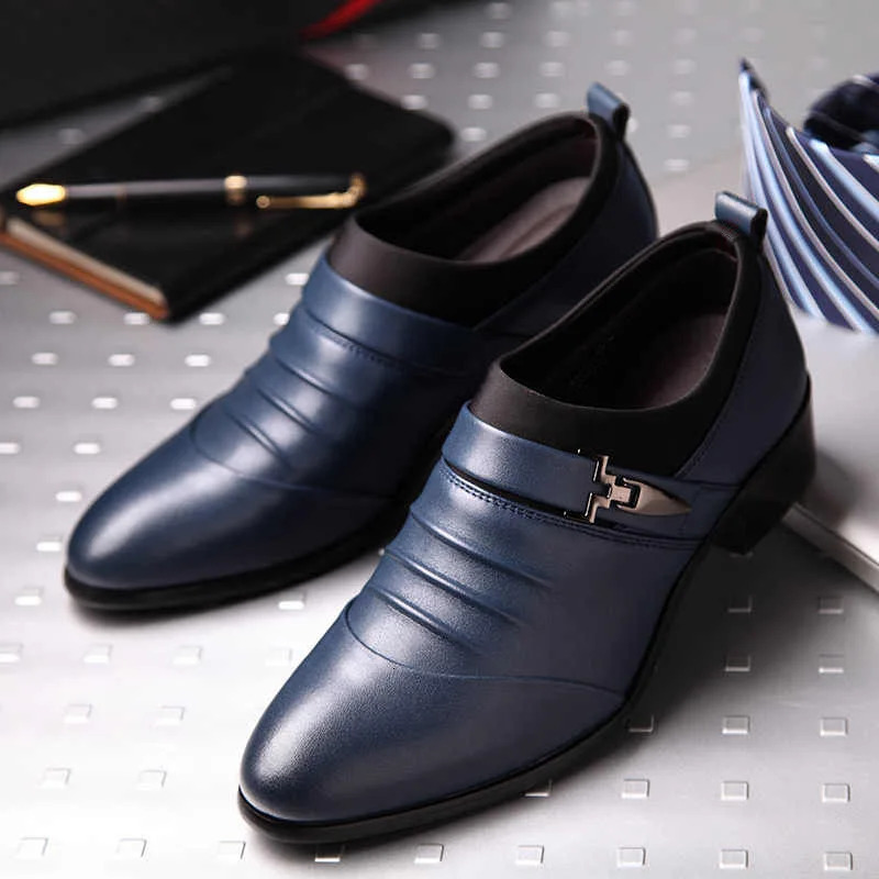 Classic Men Dress Shoes Oxfords Leather Shoes for Men Business Casual Loafers Quality Plus Size Men Wedding Formal Shoes 250930