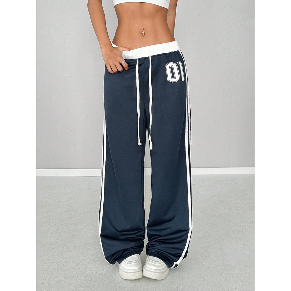 Spicy Girl Casual Pants Summer Loose Trendy Digital Print Versatile Long Pants 2025 Harajuku Y2K Gothpunk Straight Wideleg Pants Women 250917