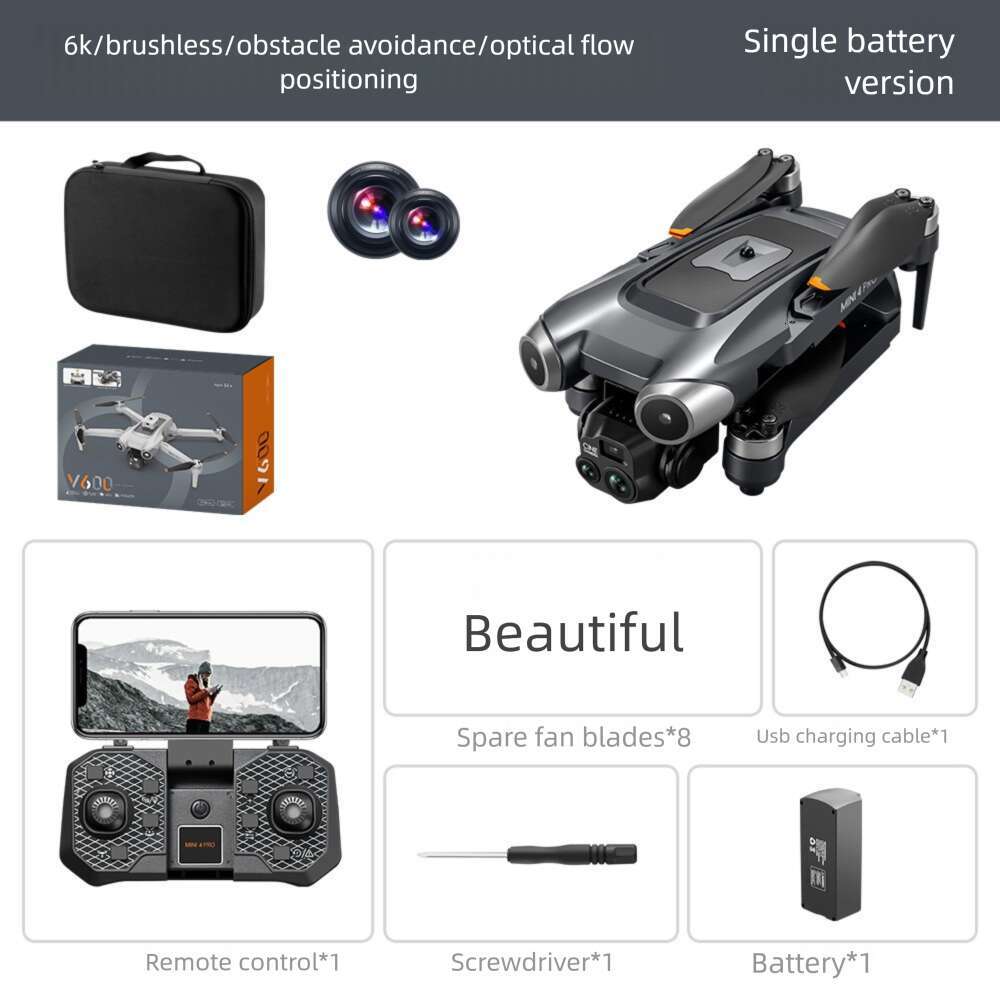 New Product V Brushless HD Aerial Photography Lifting Obstacle Avoidance Long Endurance Drone Remote Control Aircraft Toy