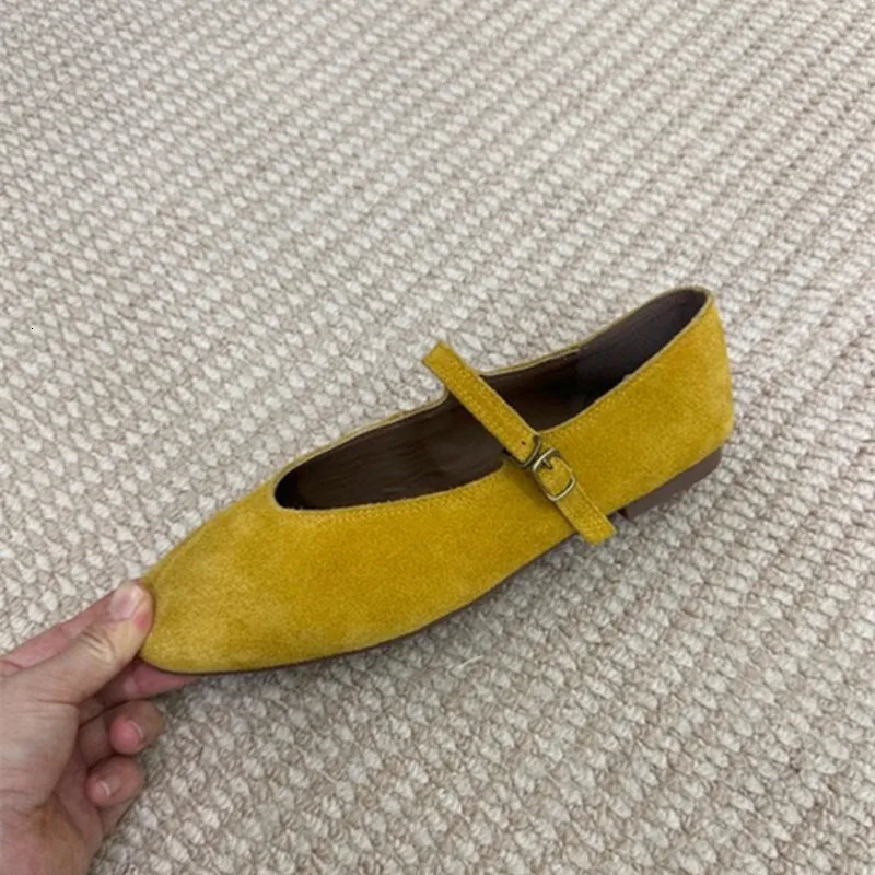 Bailamos Women Flats Soft Leather Eelgant Dress Shoes Spring Round Toe Shallow Slip On Ladies Casual Ballet Shoes3541 250930