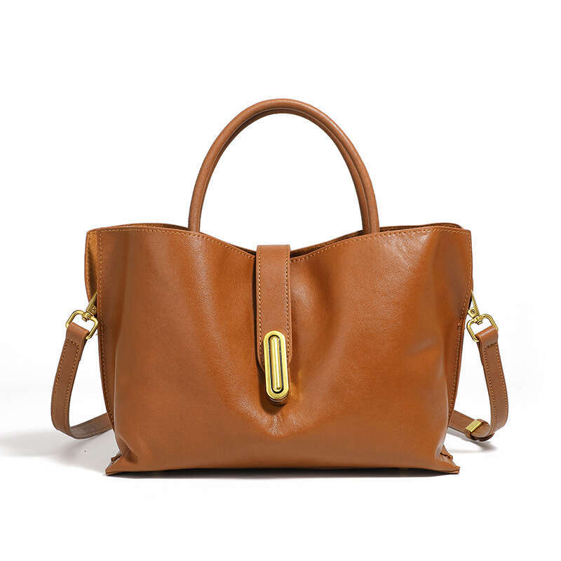 Luxury bag for Women New Top Layer Vegetable Tanned Leather Tote Niche Fashion Commuter Handbag s Crossbody Bag