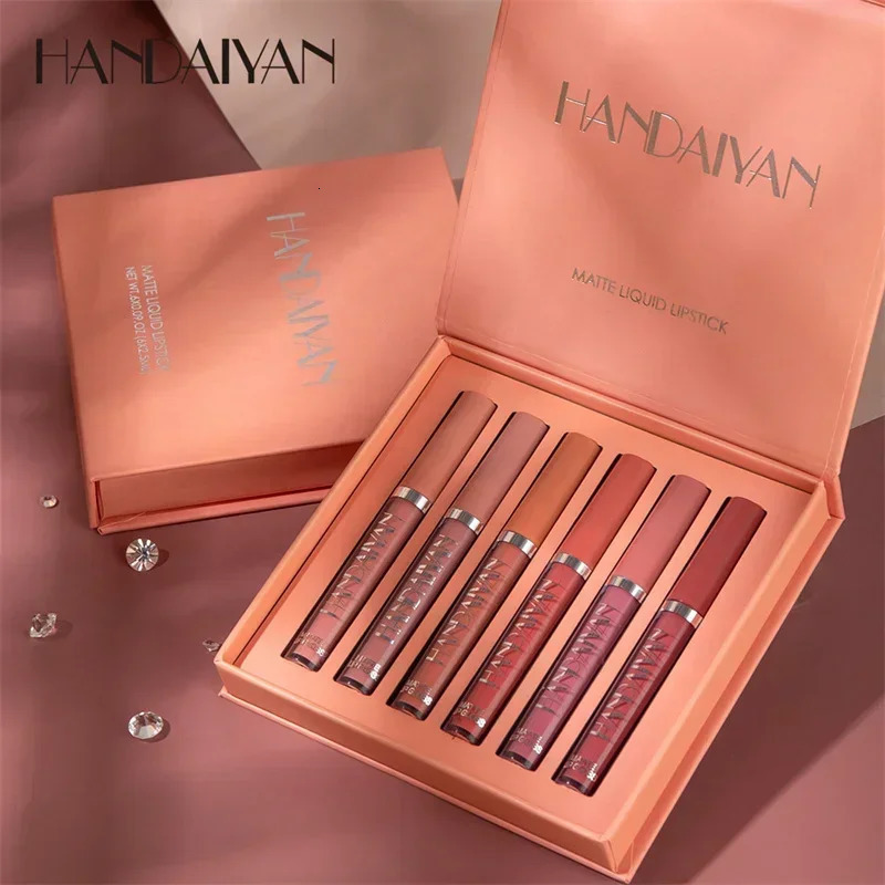 HANDAIYAN 16 PCS Lipstick Set Makeup for Women Non Stick Cup Waterproof Long Lasting Cosmetics Korean Makeup Matte Lipstick 250930
