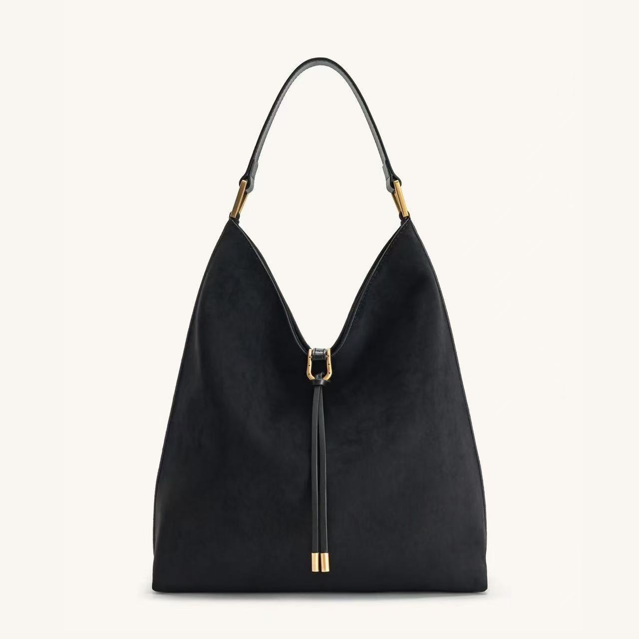 New design frosted leather clip shoulder bag armpit bag Tote bag, new bag, deer skin velvet women's bag, large capacity crossbody bag underarm ni