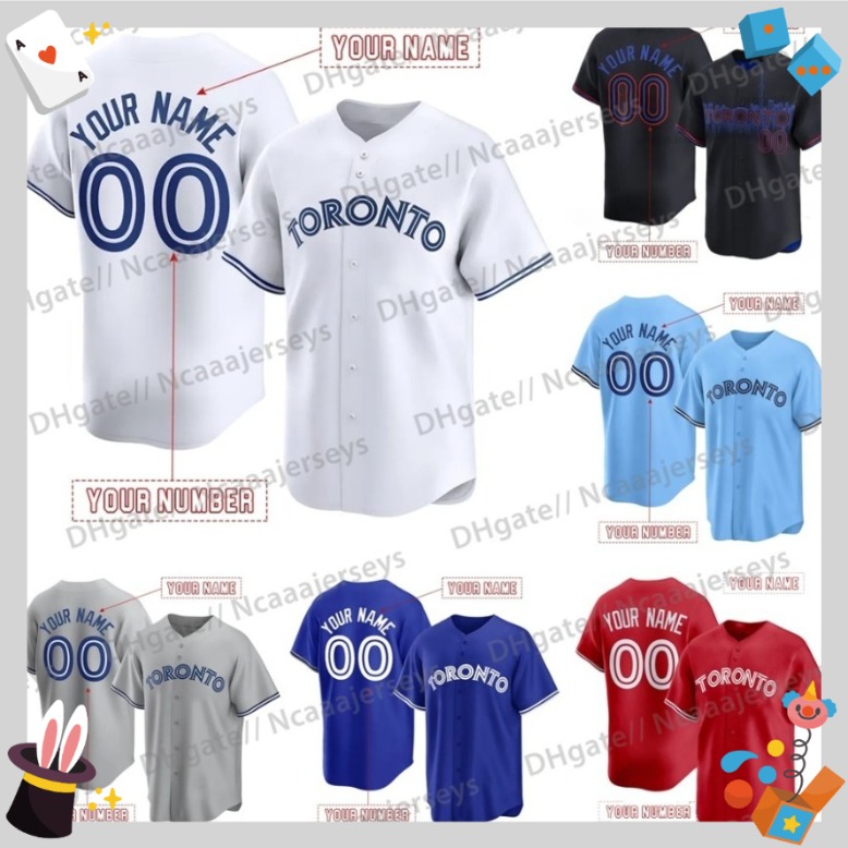 Customizable Baseball Jersey Bassitt Varsho Guerrero Jr.27 Springer Bichette11 Green Kirk Gausman Kiermaier McGriff for Women Youth Men any Name any Number