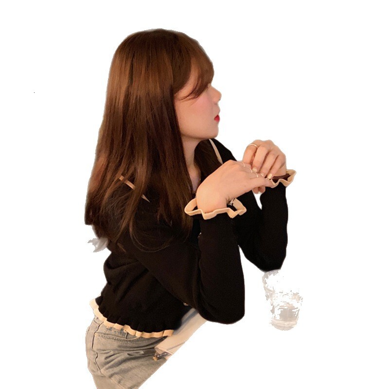 2025 autumn and winter new knitted women's cardigan wool sweater fashionable slim fashion fit pleated designer jacket shirt elegant top coarse wo