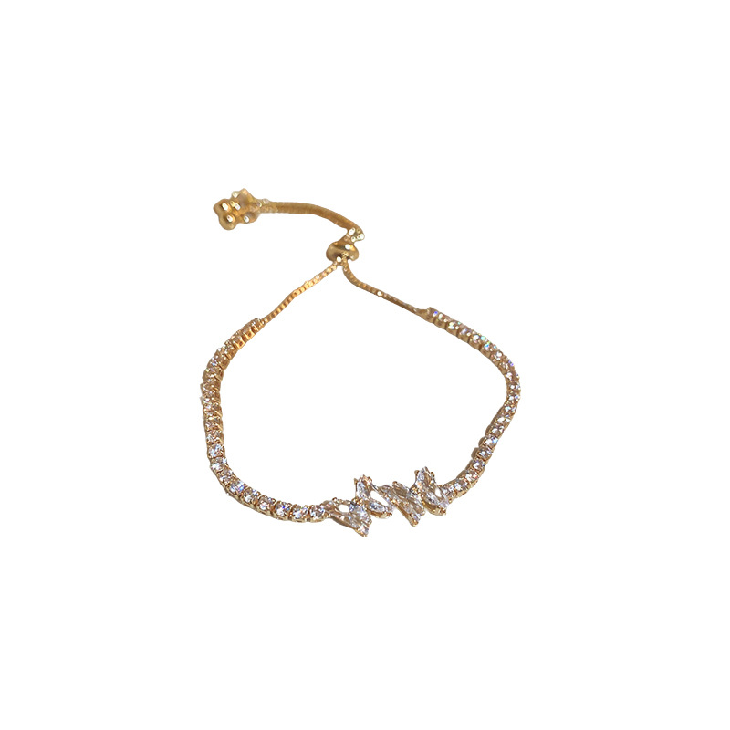 Zircon Butterfly Pull Niche Light Fashion Bracelet Versatile High-end Feel New Women's Jewelry - view 8