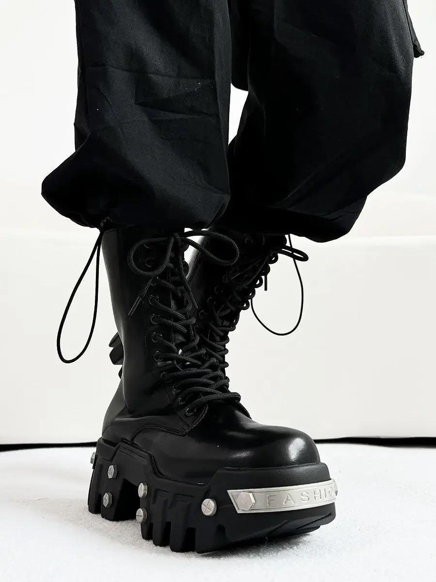 Winter Thicksoled Hightop Locomotive Bulldozer Boots Men 251010