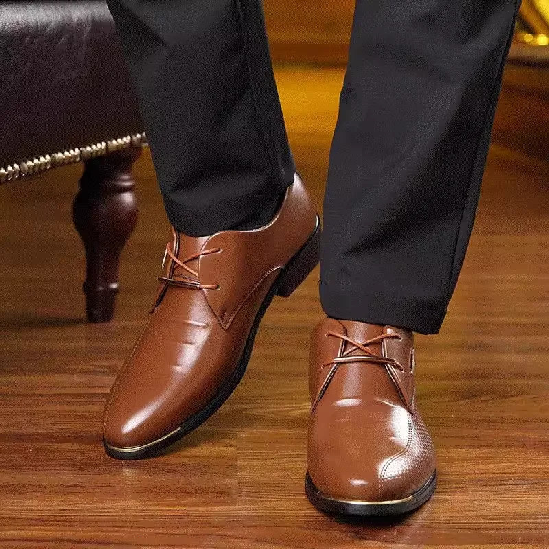 Brown Business Social Shoe Male Black Mens Formal Shoes Party Leather Casual Suit Trend Elegant and Classic Official 250929