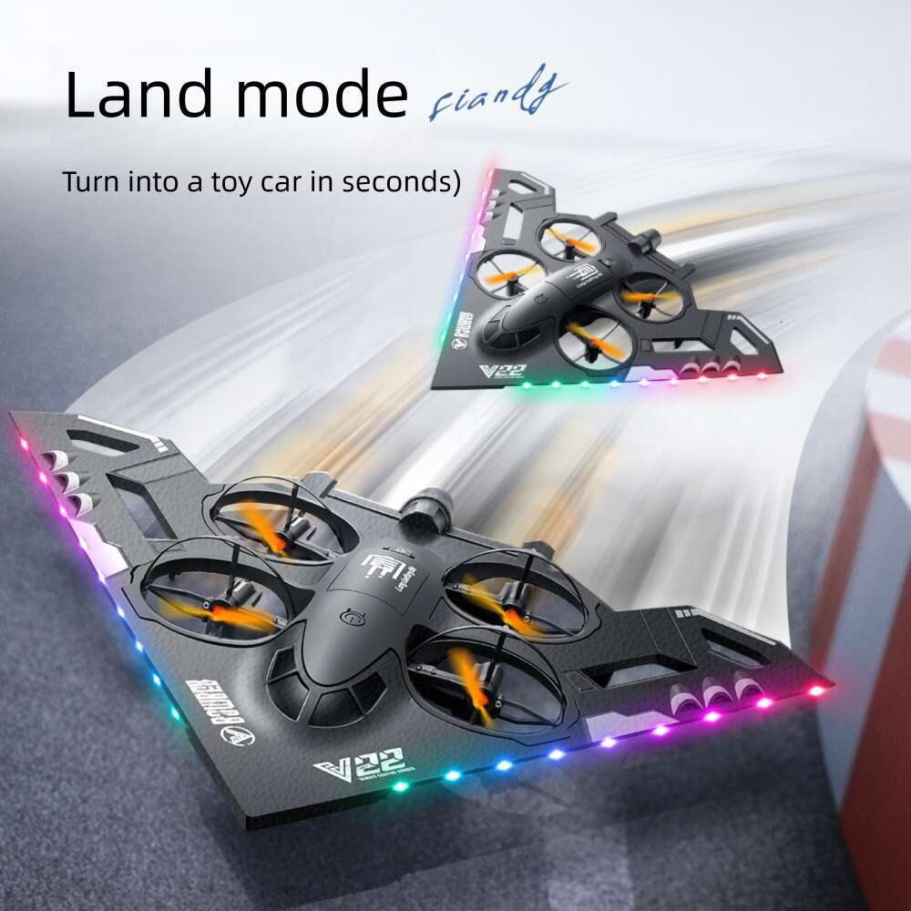 V Land Sea Air Remote Control Model Crash Resistant Aircraft Glider Four Axis Drone