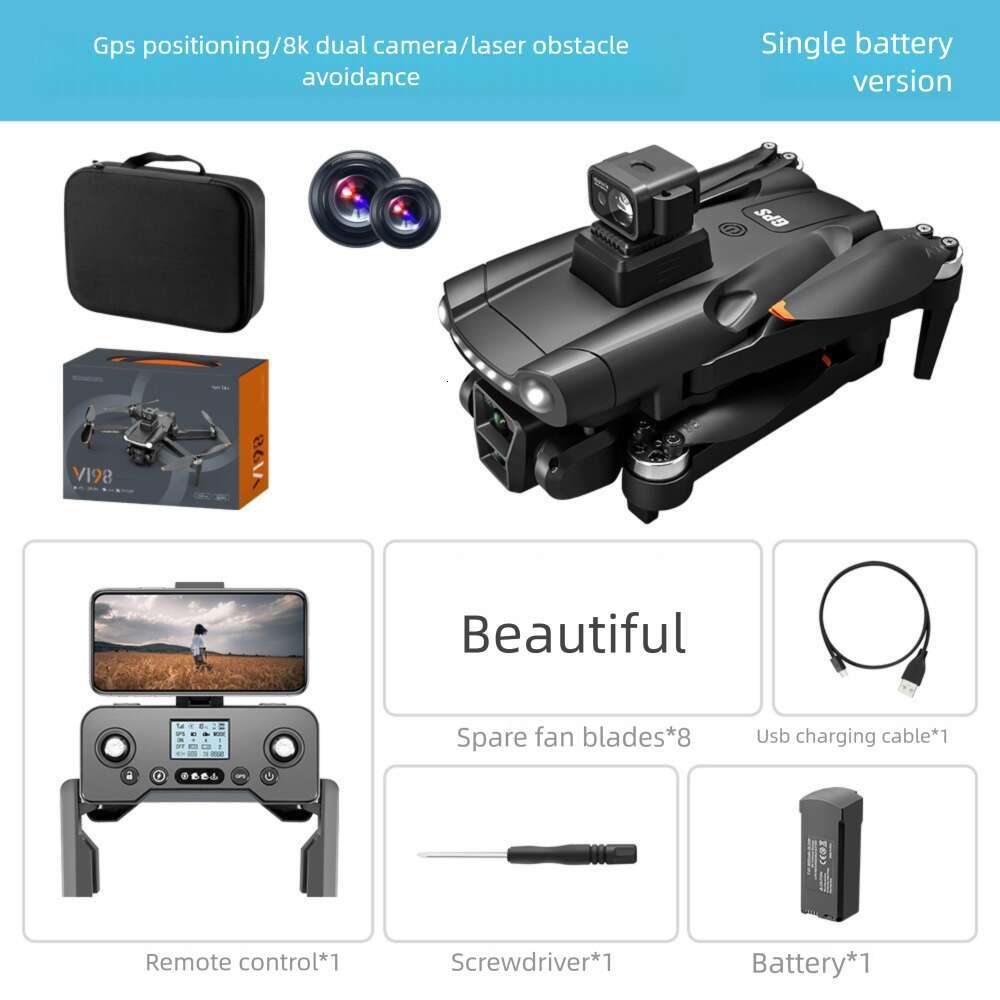 New V Brushless GPS Return HD K Aerial Photography Laser Obstacle Avoidance Drone Remote Control Airplane