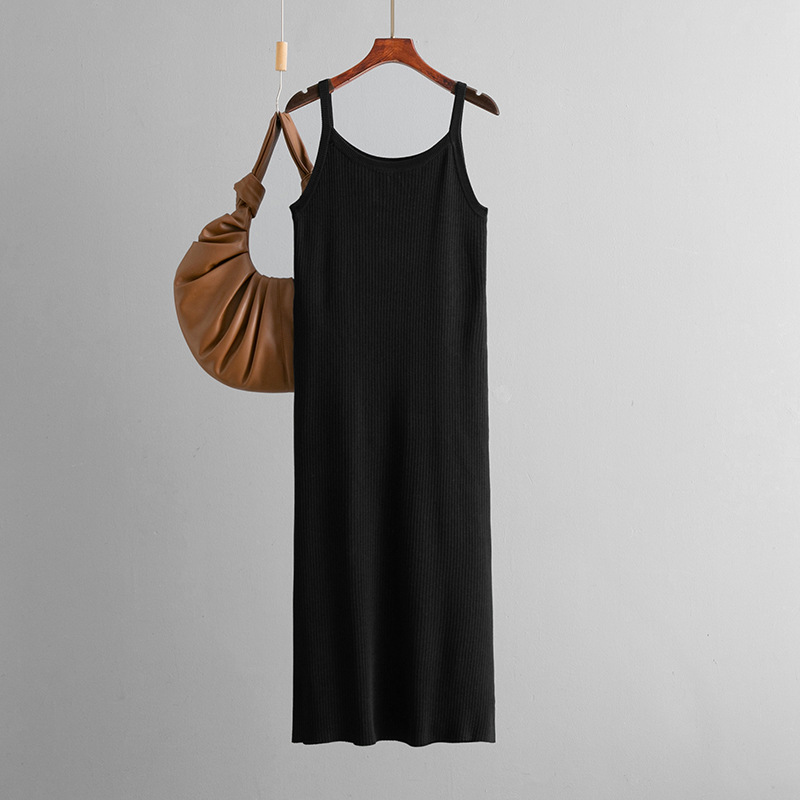 DR261 Summer New Arrival Women's Simple Suspender Knitted Dress