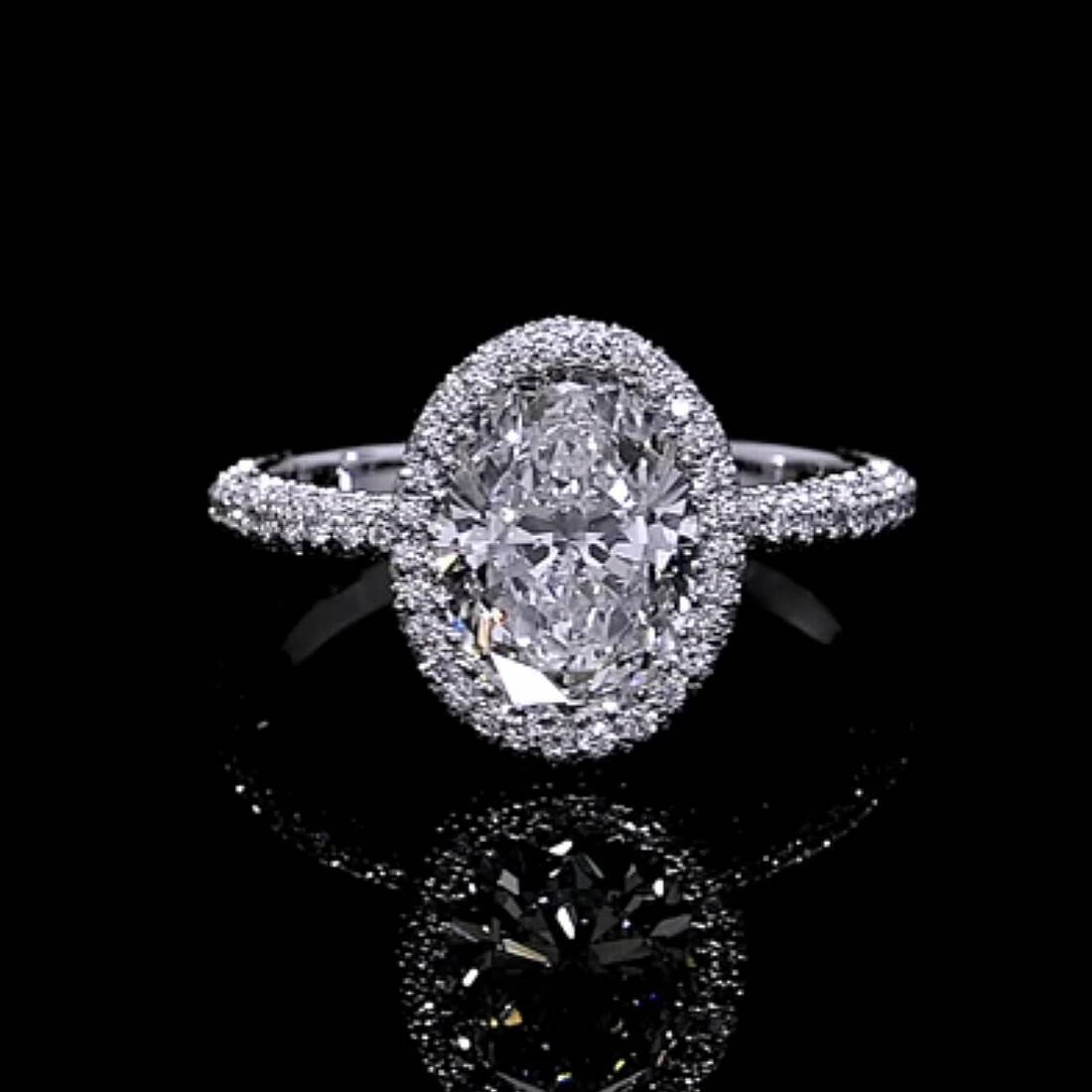 Classic designer ring 925 Sterling Silver Oval 2CT Diamond Engagement Wedding Rings For Women Fine Jewelry