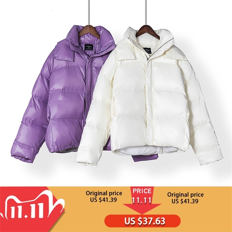 winter parkas womens puffer jacket hooded coat harajuku bubble coats Korean fashion outwear 201103wtt