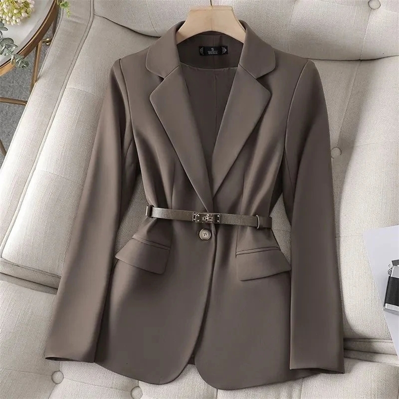 Womens Suit Jacket Spring Autumn Temperament Cultivate Oneself Ladies Blazer Coat Fashion Trend Versatile Lady Outerwear 250208wtt