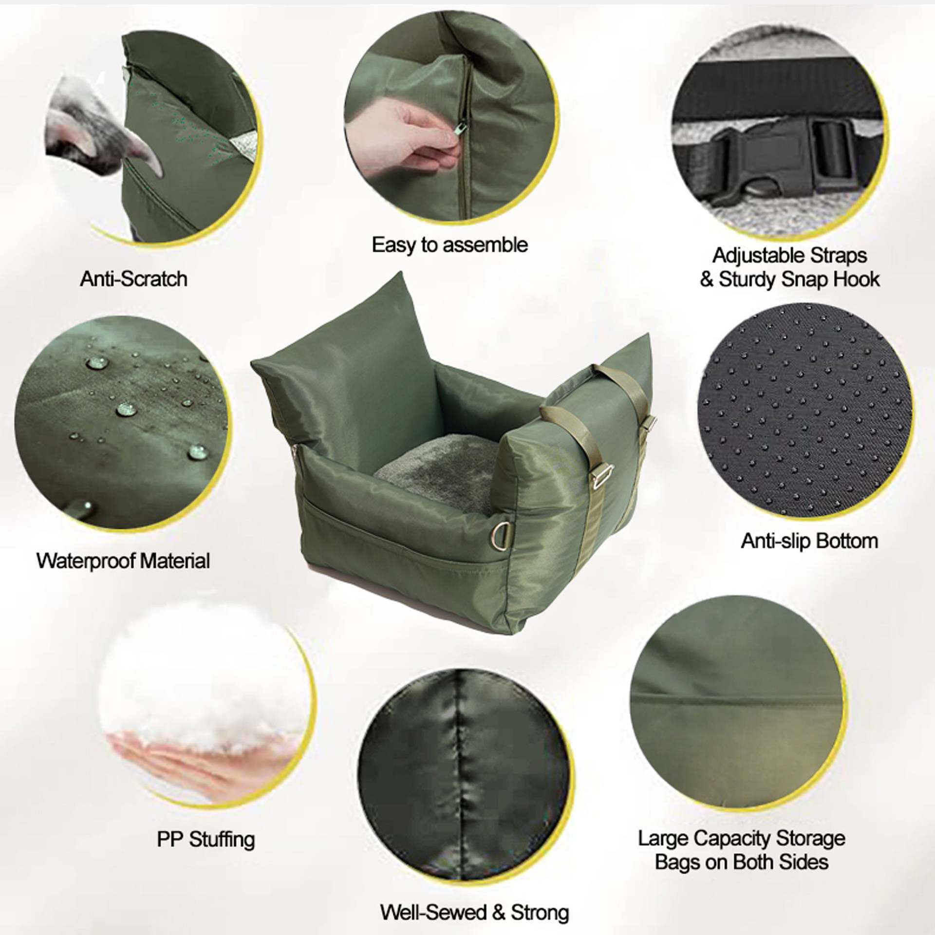 Waterproof Dog Car Seat Cover Pet Animal Nest Cushion Dogs Cats Sofa Bedding Travel Mattress for Pets Free shipping