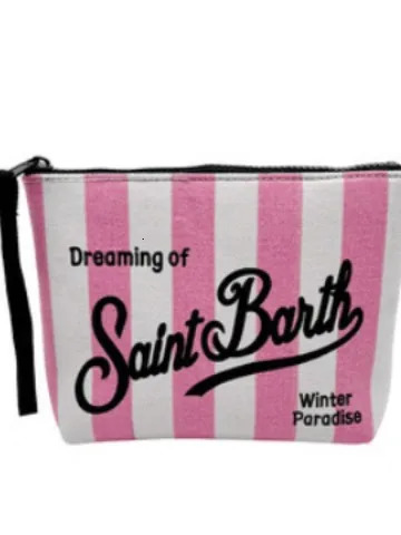 Saint Barth European American Womens Clutch Bag Diving Casual Beach Canvas Striped Tassel Handmade Handbag Tote Travel Bag 250930