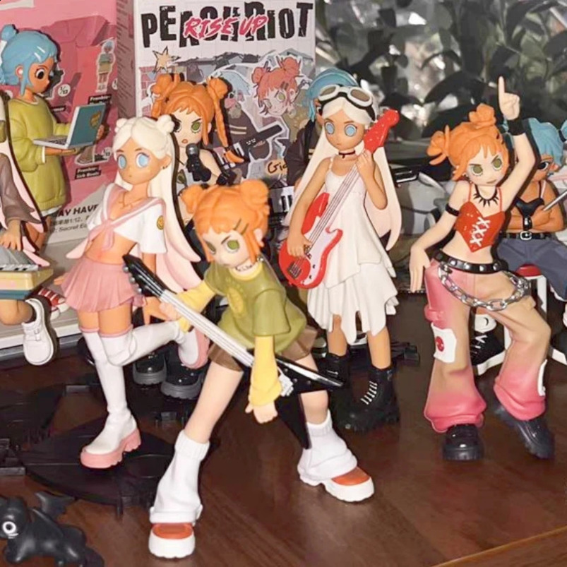 Peach Riot Blind Box Resie Up Series Poppy Gigi Frankie Anime Figure Decoration Collectible Kawaii Model Figurine Toy 240723