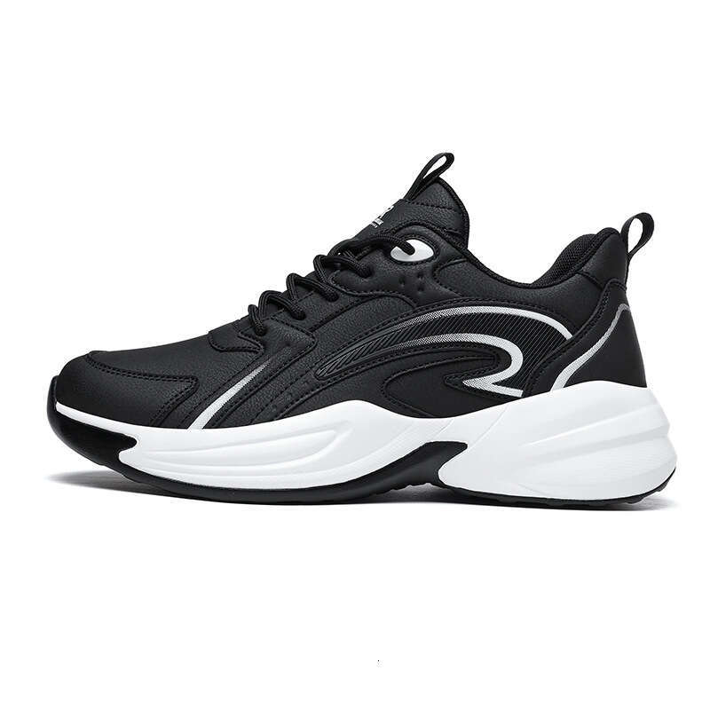 Autumn New Trend Thick-Soled Height-Increasing Dad Leather Fashion Men's Wear-Resistant Non-Slip Casual Sports Shoes bb