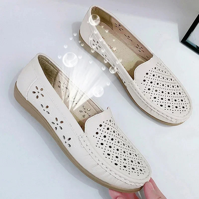 Summer Fashion Round Toe Nurse Shoes Soft Sole Nonslip Sandals Flat Shoes Breathable Casual Sports Womens Shoes 250930