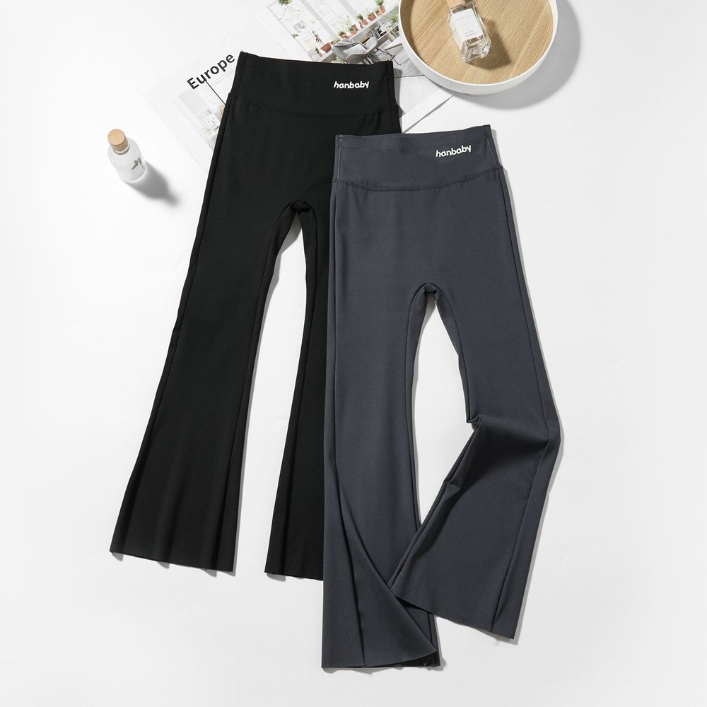 2025 spring winter autumn Teenager Girls Children bell-bottoms Shark Pants leggings yoga pants 8 10 12 14 16Years tight wide leg Trouser Kids