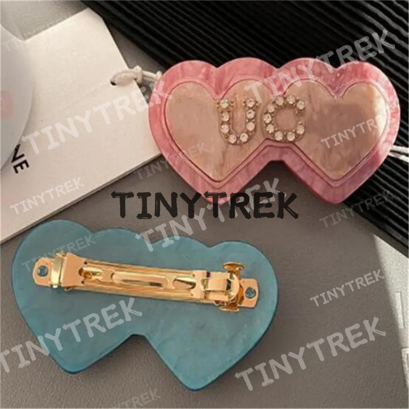Pins Cute Girls Hairpin Designer Barrettes Loving Heart Letter Clips Hairclips Rhinestone Spring Hairpins Hair Accessories