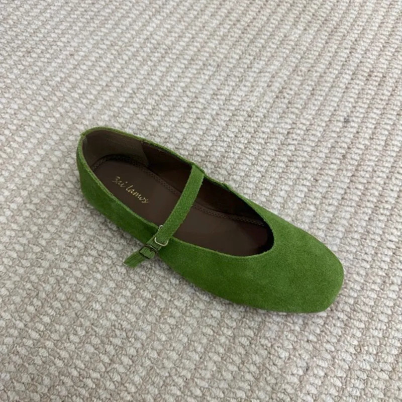 Bailamos Women Flats Soft Leather Eelgant Dress Shoes Spring Round Toe Shallow Slip On Ladies Casual Ballet Shoes3541 250930