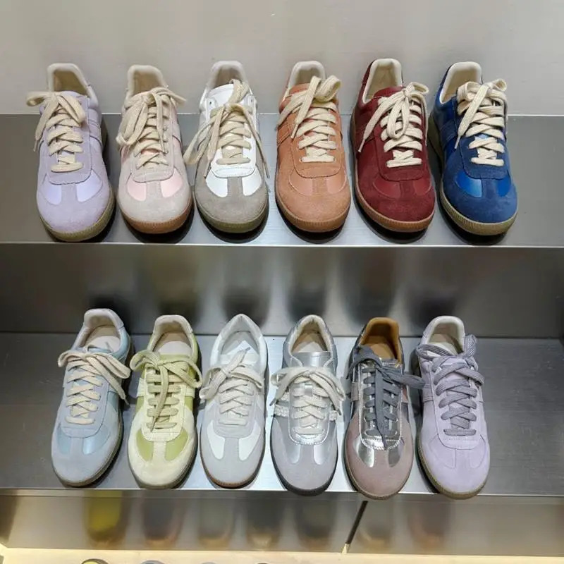 MORAZORA INS Fashion Cow Suede Leather Women Sneakers Yellow Pink Purple Lace Up Flat Sneakers Spring Summer Casual Shoes 250930