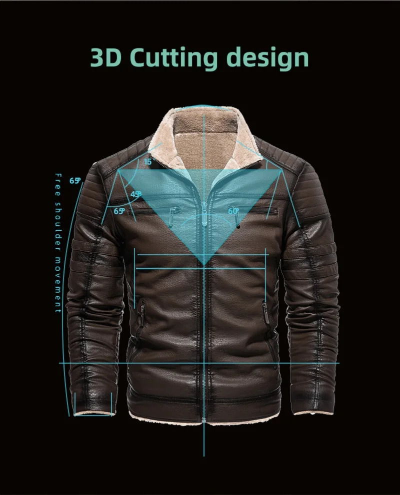 Men Faux Leather Jacket High Quality Casual Zipper Fleece Warm Coats Winter Vintage Motorcycle S4Xl 251023