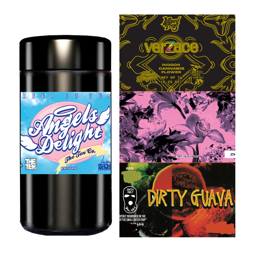 Empty mix Doja organic orange Dirty guava angels delight pink berry push pop Super THE TEN NISHI peach 7g 100ml Black flower UV Glass Jar white cherry