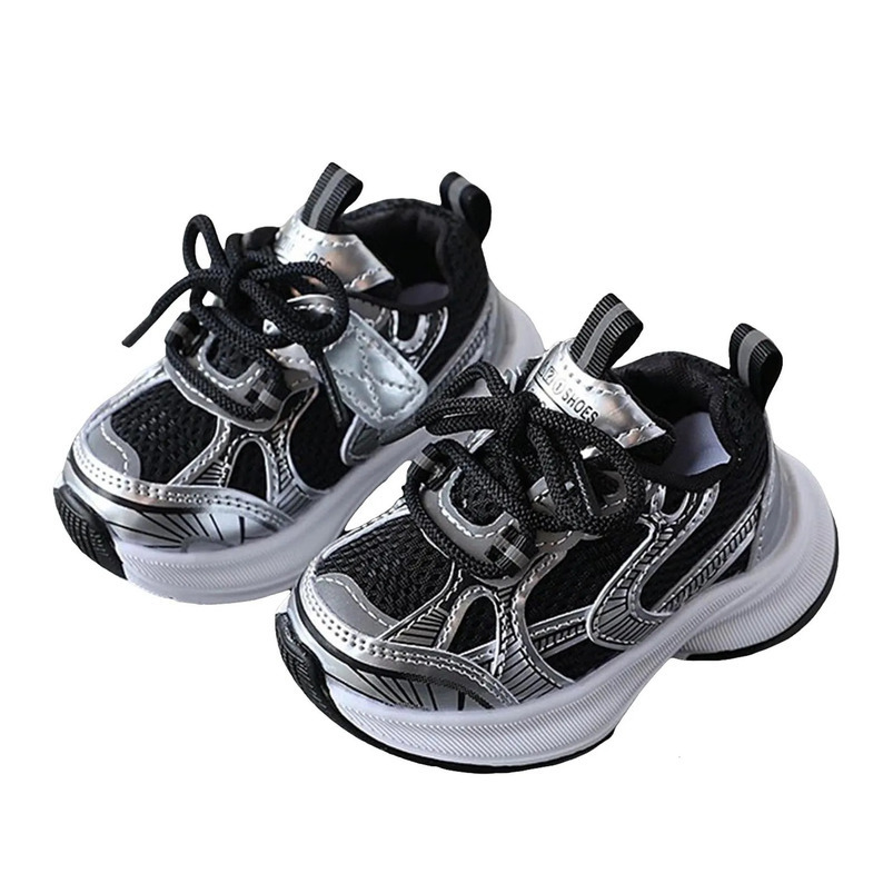 Girls Sports Shoes Soft Sole WearResistant Childrens Casual Low Top Thick Soled Breathable Mesh Walking C260130