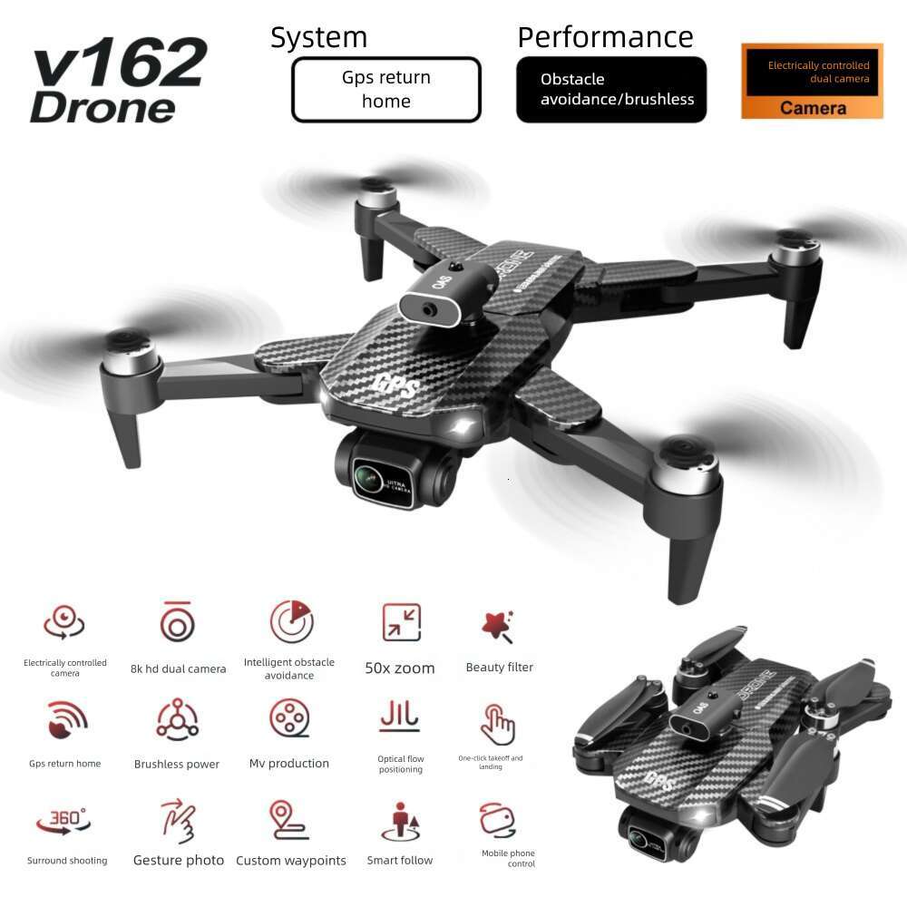 V Brushless GPS Folding Drone HD Aerial Photography Quadcopter G Long Endurance Remote Control Aircraft