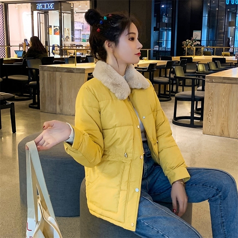 Women's Cotton Women's Short Thicken Korean Loose Cotton Coat Student Bread 201110wtt