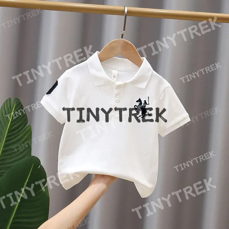 Kids T Shirt for Boys Short Sleeve Polo Shirts Boy Girls Sports Tee Baby Tops Korea Fashion Children School Clothing 2-14y 240601