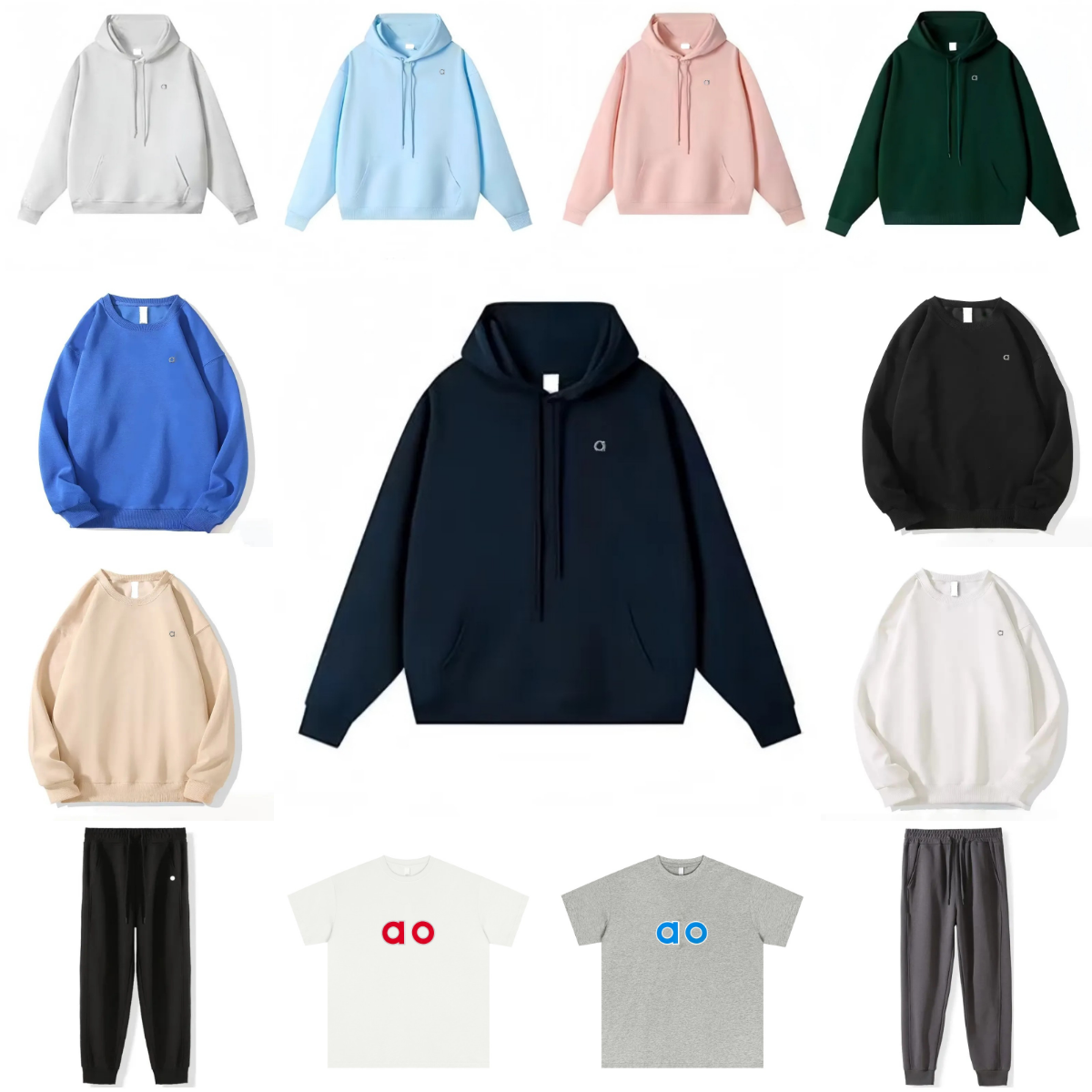 Women Yoga Hoodie 3D Relaxed-fit Fitness Sport Pants Laidback Lantern Pants with Drawstring Long Sleeve Top Fitness Workout Neck Blouse Gym Men Sweatshirts