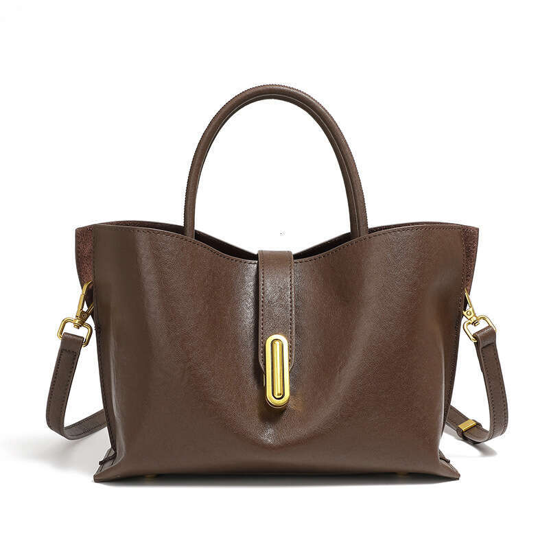 Luxury bag for Women New Top Layer Vegetable Tanned Leather Tote Niche Fashion Commuter Handbag s Crossbody Bag