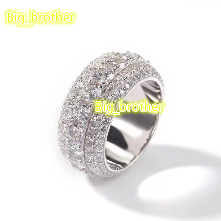 Faddish Mens Cuban Ring VVS Color ICED Out Moissanite Diamond Hip Hop Style VS Quality Ring