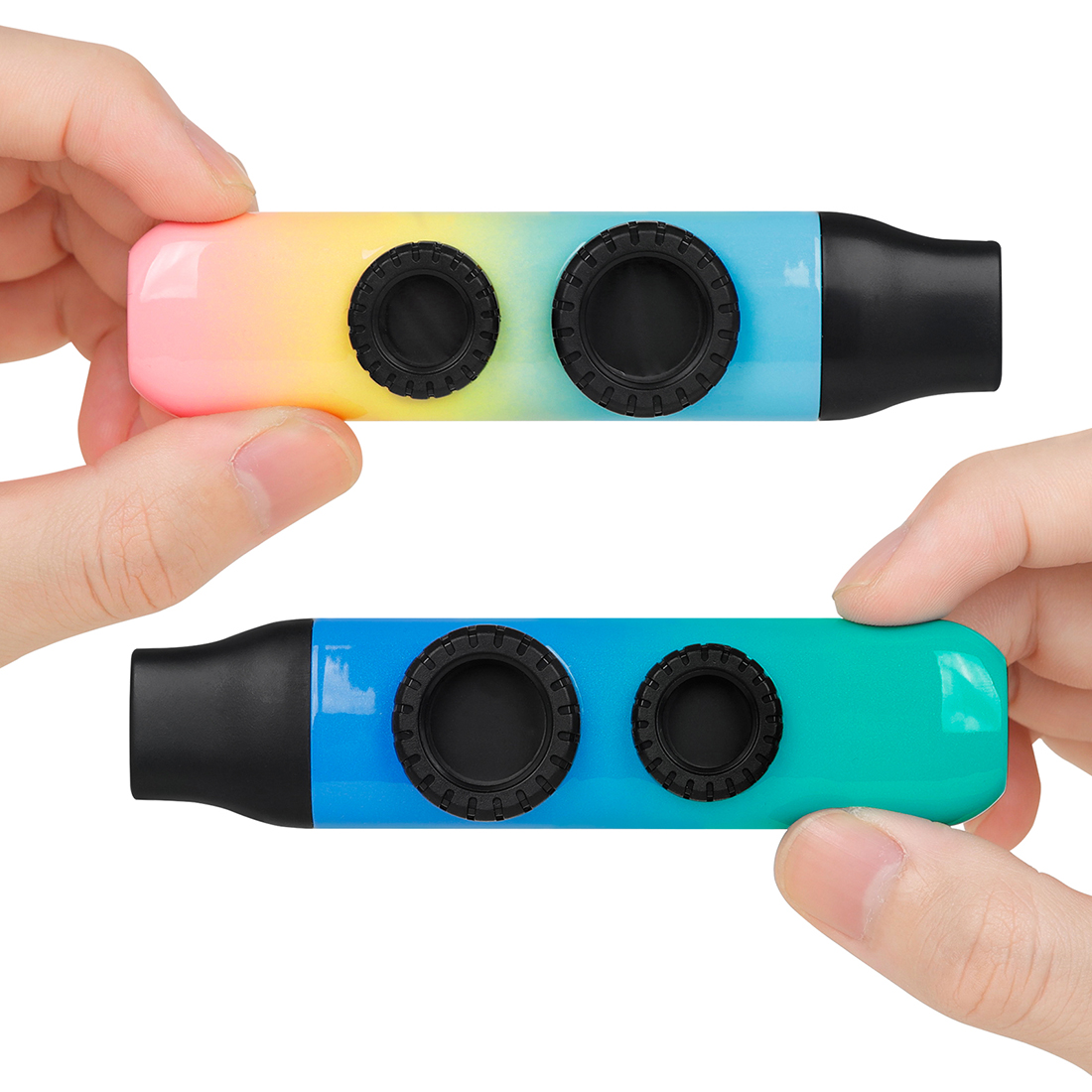 Premium Colored Kazoo with Dual-Membrane Design - Tunable High/Low Notes, ABS Material (Includes Mouthpiece, Membranes & Neck Strap) for Music Lovers 