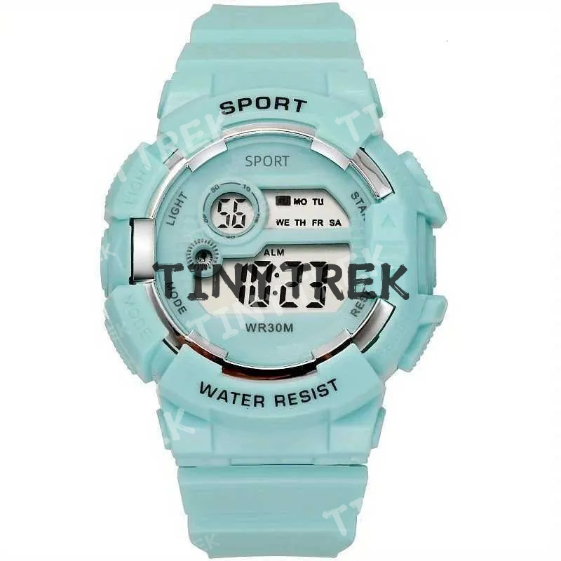 Small Fresh Sweet Large Dial Male And Female Student Couples Sports Swimming Waterproof Glow-In-The-Dark Electronic Watch Y240809