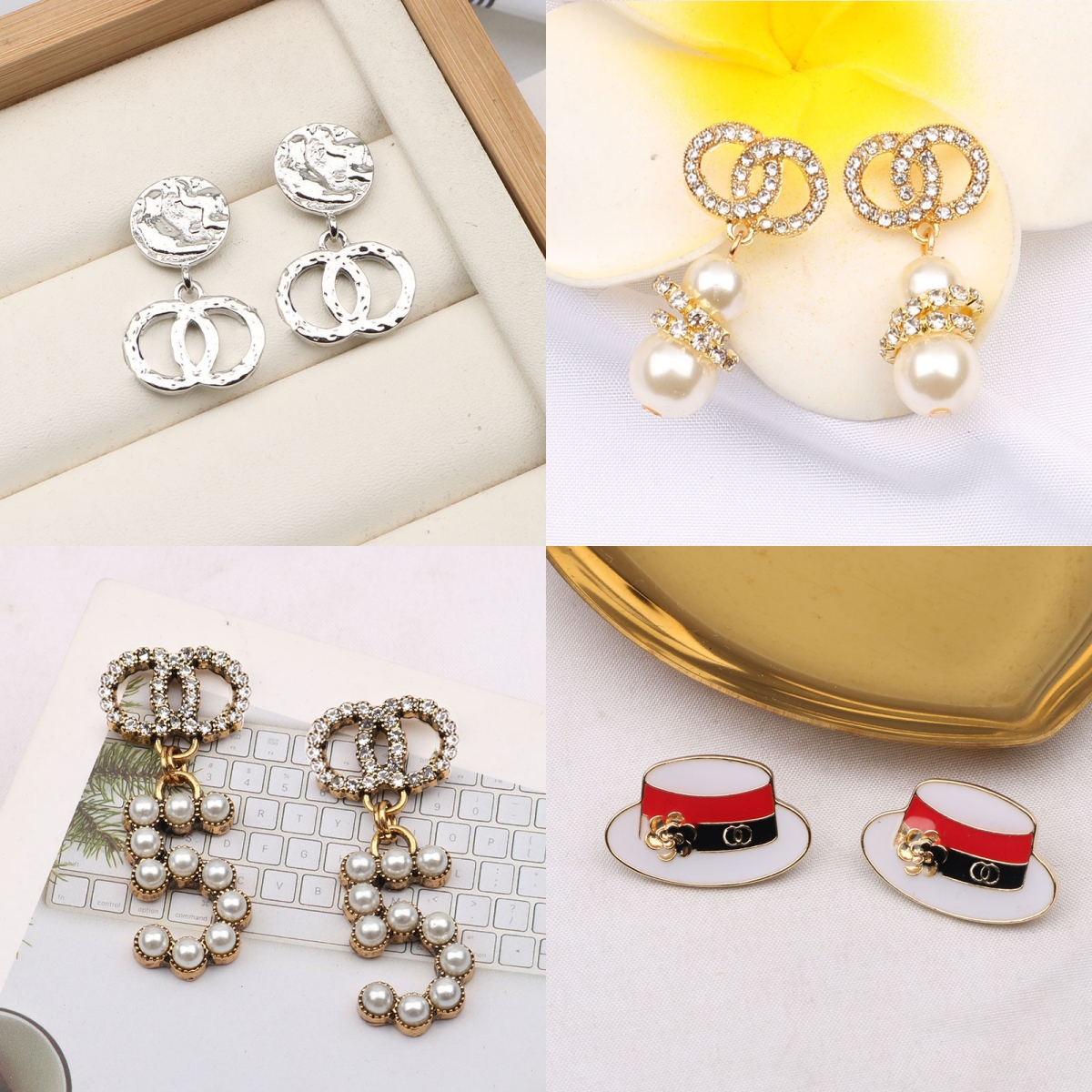 Crystal Stud Fashion Stud Earrings Woman Luxury Pearl Earring Multi Colors Letter Jewelry Women Alloy 18k Diamond Wedding Gifts Luxury Jewelry Gifts