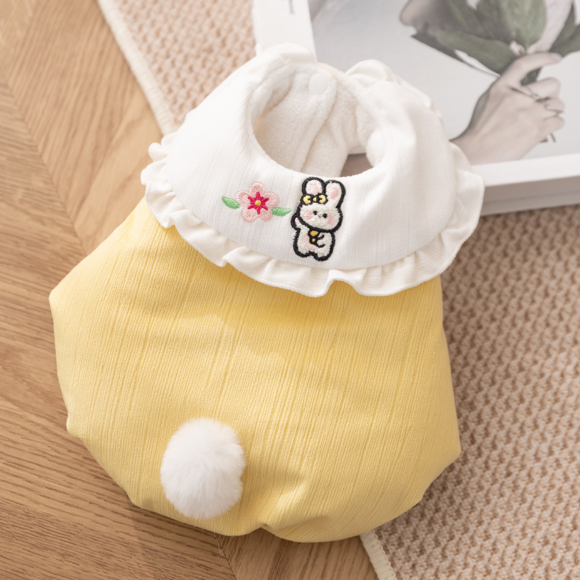 K3138 Classic Solid Color Dog Hoodie, Warm 4-Legs Cotton Puppy Pajamas for Small Dogs, Christmas Pet Wear Supply